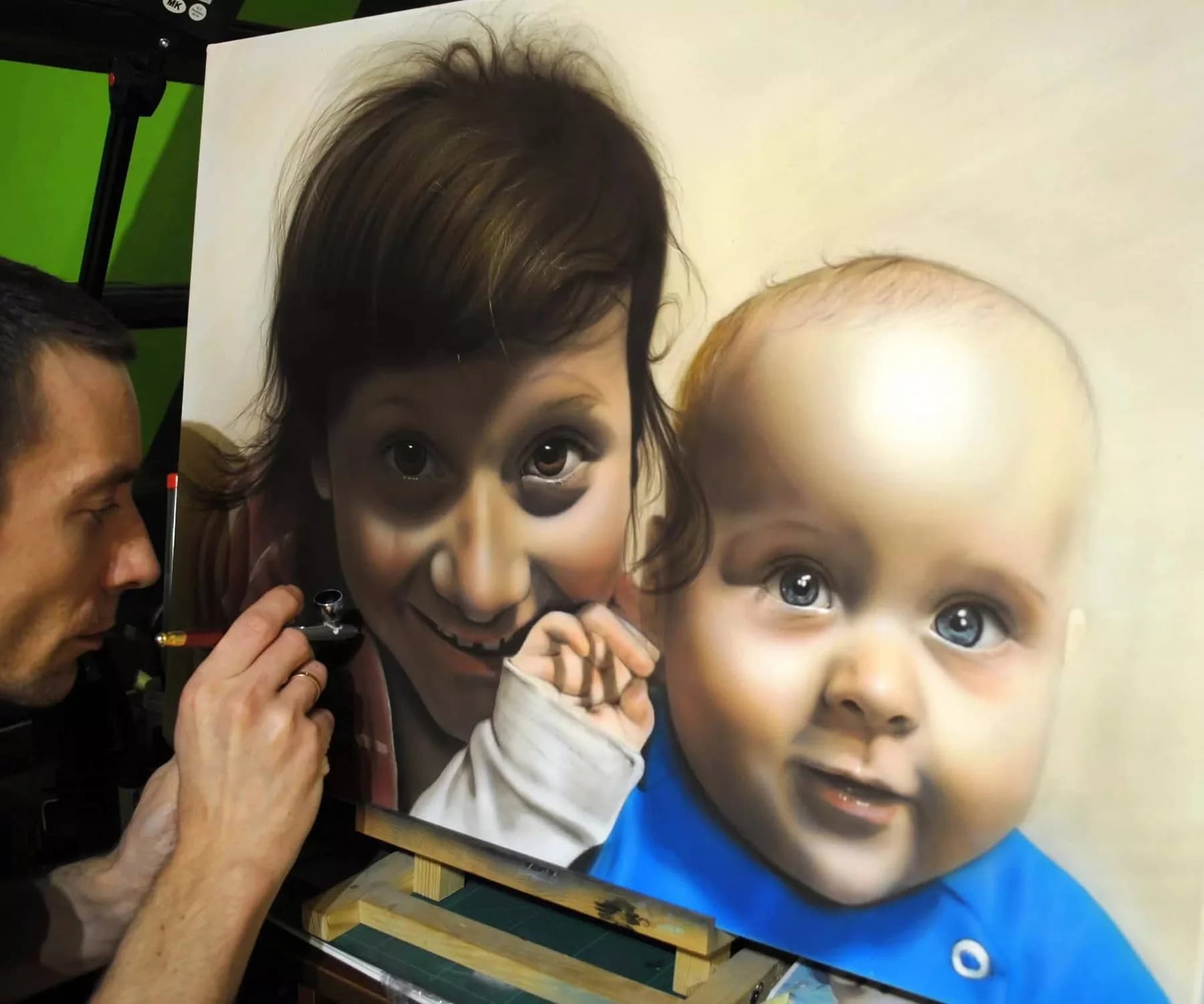 Portret rodzinny — Fotorealizm z fotografii
